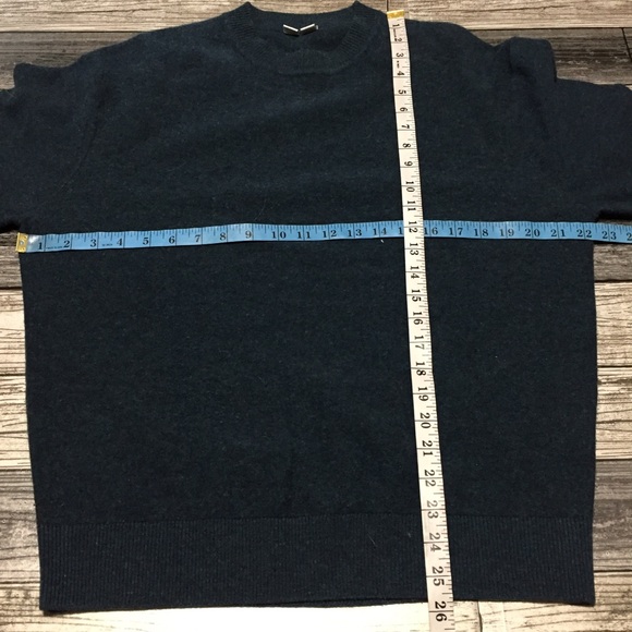 Uniqlo U 100% Wool Sweater Men’s S Blue Pullover Crewneck - Picture 2 of 9